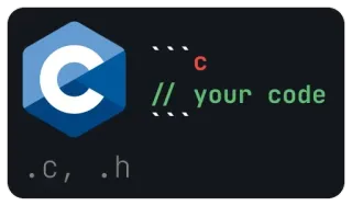 ⌨️ // your code
.c, .h programmazione, programmazione, C, informatica, sviluppo software, codice sorgente telegram sticker
