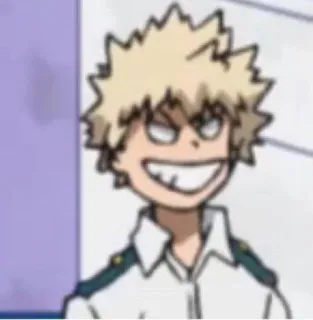 ‼️ Bakugo My Hero Academia Anime, Manga, My Hero Academia, Bakugo, Personnage, Sticker, Dessin animé telegram sticker