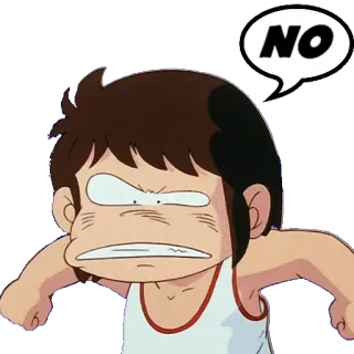 👎 NO no, angry, disapproval, cartoon, statement, rejection telegram sticker