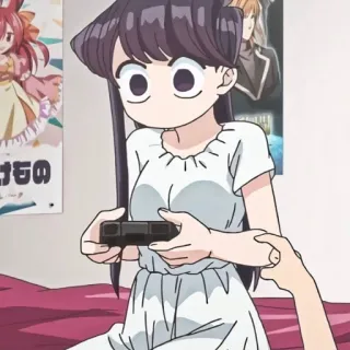 🎮 Komi Shouko Komi Can't Communicate 애니메이션, 코미 양은 커뮤증입니다, 코미 쇼코, 비디오 게임, 귀여운, 팬아트 telegram sticker
