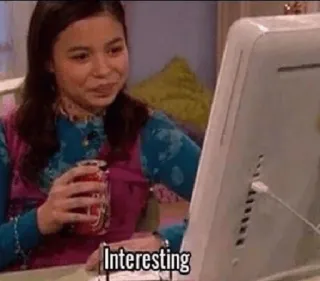 ☺️ Carly Shay iCarly Interesting tv, divertente, interessante, meme, screenshot telegram sticker