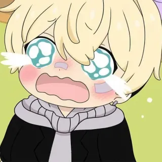 😭 плачущий, мультфильм, грустный, аниме, чиби, персонаж telegram sticker