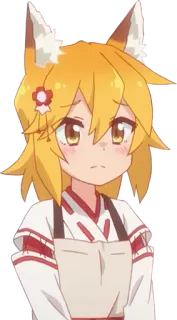 😕 Senko The Helpful Fox Senko-san anime, volpe, senko-san, carino, orecchie telegram sticker