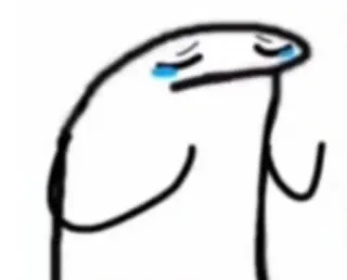 🥲 manusia stik, menangis, sedih, air mata, kartun whatsapp sticker