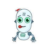 Christmas Robot telegram stickers