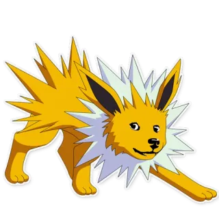 🐺 Jolteon Pokemon jolteon, pokemon, typ elektryczny, zwierzę, stworzenie telegram sticker