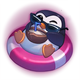 🎮 penguin, summer, vacation, beach, cartoon, animal telegram sticker