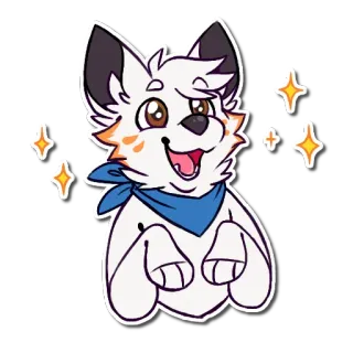 ✨ cartoon, cute, animal, dog, furry telegram sticker