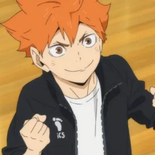 ☀️ Hinata Shoyo Haikyuu!! anime, haikyuu, hinata shoyo, volleyball, character telegram sticker