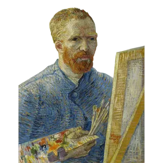 👩‍🎨 Vincent van Gogh 빈센트 반 고흐, 예술가, 화가, 미술, 초상화 telegram sticker