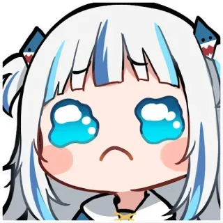 🥺 Gawr Gura vtuber, anime, Gawr Gura, tubarão, Hololive telegram sticker