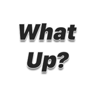 ☝ What Up? greeting, casual, slang, question, friendly telegram sticker