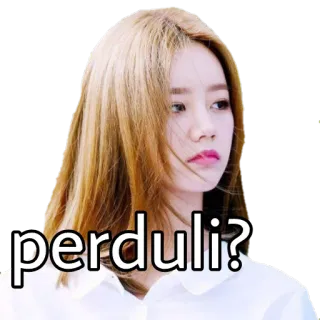 🙃 perduli? 質問, 女性, 無関心, マレー whatsapp sticker
