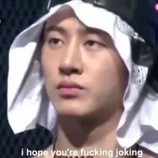 ✨ i hope you're fucking joking Мем, Обидный, Юмор, Шутка, Интернет мем, Вирусный telegram sticker