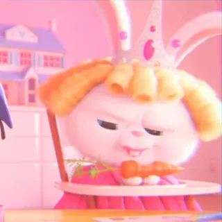 🐰 Snowball The Secret Life of Pets dibujo animado, conejito, conejo, mascota, película, princesa, zanahoria telegram sticker