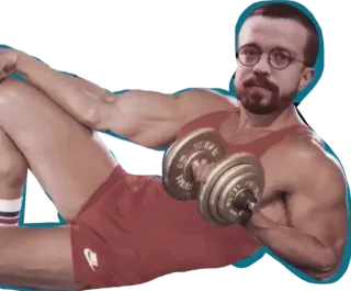 🏋️‍♂️ Fitness, Halterofilismo, Exercício, Haltere, Academia, Treino, Homem, Músculos telegram sticker