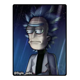 😒 Rick Sanchez Rick and Morty @Sigilo_packs Rick et Morty, Dessin animé, Science-fiction, Série animée, Sticker telegram sticker