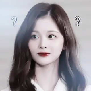 🫖 wanita, tanda tanya, ragu, penasaran, potret, foto wajah telegram sticker