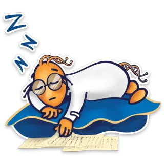 💤 ZZZ นอน, เหนื่อย, งีบ, การ์ตูน, ตัวละคร, zzz telegram sticker
