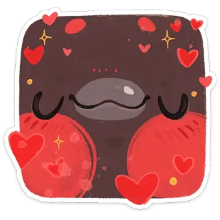 🐦 sticker, süß, kawaii, liebe, herz, cartoon telegram sticker