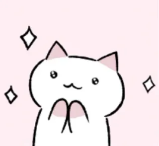 ⭐️ Katze, niedlich, kawaii, entzückend, Tier, funkeln, Cartoon telegram sticker