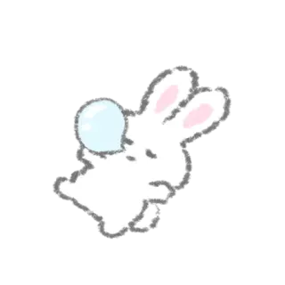 😴 กระต่าย, น่ารัก, สัตว์, คาวาอิ, การ์ตูน, สติกเกอร์ telegram sticker