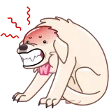 😡 zangado, cachorro, desenho animado, animal de estimação, animal, rabugento whatsapp sticker