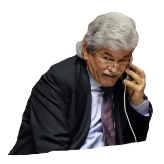 📱 мужчина, политик, говорит по телефону, костюм, седые волосы, усы, бизнесмен telegram sticker