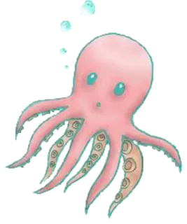 🐙 octopus, sea creature, animal, pink, cute, underwater, ocean telegram sticker