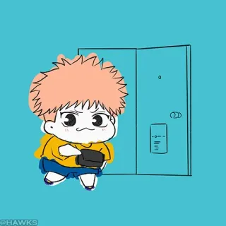 ⚫️ @HAWKS Anime, Kartun, Karakter, Seni, Chibi, Kawaii telegram sticker