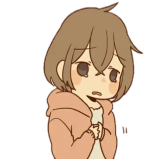 😢 Anime, Cartone animato, Triste, Piangere, Personaggio, Sticker telegram sticker