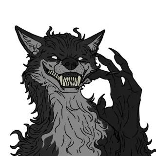 😈 wolf, animal, creature, fantasy, monster, furry telegram sticker