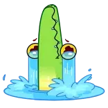 😭 Desenho animado, Água, Chorando, Lágrimas, Triste, Personagem telegram sticker