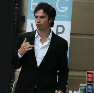 🥀 Ian Somerhalder actor, portrait, male, suit, celebrity telegram sticker