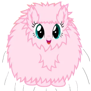 😃 pink, pony, fluffy, cartoon, animal, cute telegram sticker