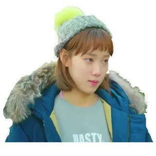 😡 NASTY femme, chapeau, hiver, veste telegram sticker