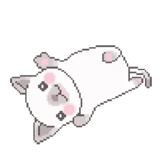 🐾 cat, pixel art, cute, animal, sleeping telegram sticker