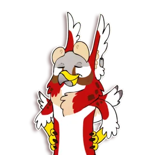 😏 coruja, pássaro, desenho animado, fofo, animal, personagem, adesivo whatsapp sticker