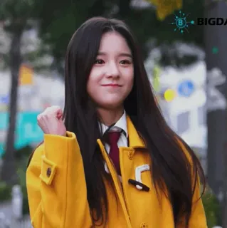 🐝 BIGDA Hàn Quốc, cô gái, châu Á, đồng phục học sinh, nụ cười, hạnh phúc, tích cực telegram sticker