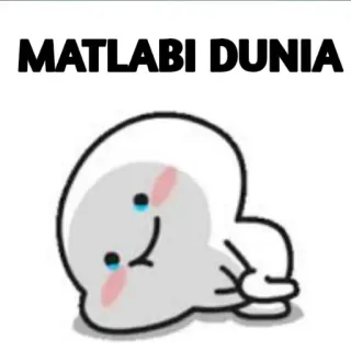 🥺 MATLABI DUNIA traurig, Cartoon, Figur, Dunia telegram sticker
