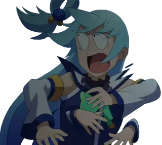 😱 Aqua Konosuba Anime, Personaje, Fantasía, Konosuba, Aqua telegram sticker