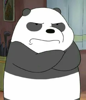 🐼 Panda We Bare Bears Desenho animado, Panda, Urso, We Bare Bears, Bravo, Engraçado telegram sticker