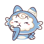 🙄 การ์ตูน, สัตว์, คิด, ผ้าพันแผล, น่ารัก, คาวาอิ telegram sticker