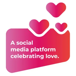 🌝 A social media platform celebrating love. социальные сети, любовь, платформа, сердечки, праздник, онлайн сообщество telegram sticker