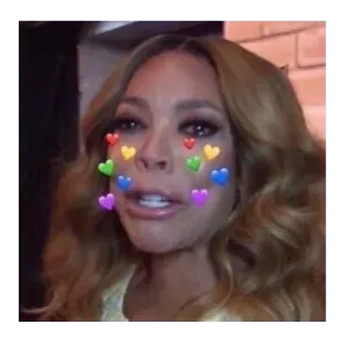 😭 Wendy Williams crying, heart, wendy williams, meme, expression telegram sticker