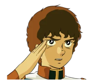 😠 Аниме, Приветствие, Военные, Мультфильм telegram sticker