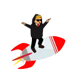 🚀 Dab, Foguete, Sucesso, Lua, Rico telegram sticker