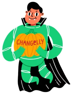 🧛‍♂ CHANGELLY Dibujos animados, Halloween, Calabaza, Disfraz, Vampiro telegram sticker