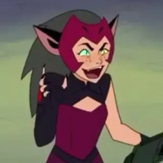😈 Catra She-Ra and the Princesses of Power Garota gato, Anime, Desenho animado, Vilão, Personagem telegram sticker