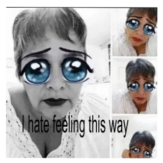 🥲 I hate feeling this way traurig, emotional, Gefühl, verärgert, belastet whatsapp sticker